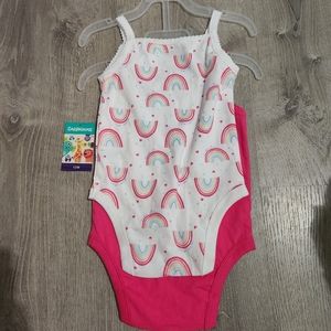 Garanimals 2 pack girls onesies rainbows/pink
